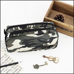 Карандашные чехлы Оптовые партии Cool Camouflage Sucpper Bag Canvas Pen Case School Cassionery Compass Box Puports Office BU OT96W