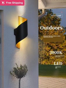 Wall Lamps 10pc LED Up Down Outdoor Lamp Waterproof Double Head Aluminum Courtyard Garden Exterior Wal