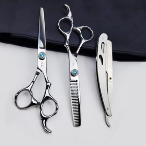 Hair Scissors Professional Haircut 6 Inch JP 440C Cutting Thinning Barbershop Salon Hairdressing Tool Set