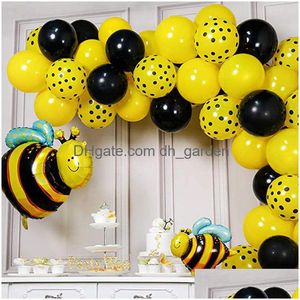 Other Event Party Supplies Christmas Insect Little Bee Shaped Aluminum Film Balloon Birthday Package Cartoon Decorative Do Dhgarden Dhb6U