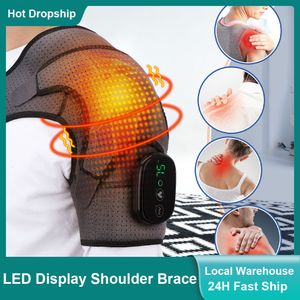 Slimming Belt LED Display 3 Levels Heating Vabration Shoulder Massager Brace Heat Therapy Bandage Arthritis Pain Relief Health Care 230110