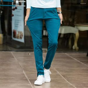 Men's Pants IN Men Slim Fit Black Red Pantalon Hombre Straight Casual Summer Cotton Chinos Male Trousers Office