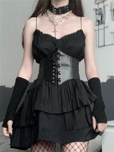 Gürtel 2023 Retro Punk Push-Up Korsett Schwarz Weiß Gothic Taille Korsetts Harajuku Clips Für Kleider Vintage Shaper