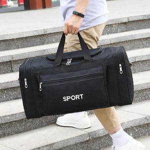 Duffel çantalar büyük kapasiteli erkekler spor seyahat çantası su geçirmez kadınlar spor salonu kırmızı siyah yoga fitness unisex el çantası naylon duffle omuz xa1m