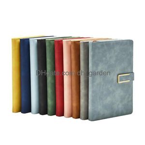 Notepads Pu Leather Journal Notebook Vintage Notepad Writing Classic Diary With Lined Paper For Travel Planner Daily Notes D Dhgarden Dh2Vo