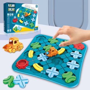 Intelligence toys Road Maze Montessori Thinking Logic Toys Assembly Game Challenge Solution Reasoning Create Puzzle Board Gift For Children 230111
