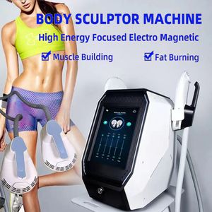 2 Handle Hi-emt With RF Body Sculpting Machine High Frequency Electro Magnetic Emslim Muscle Building Butt Lifter Slimming EMS Machine For Men and Women Home Use