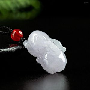 Pendant Necklaces Natural Grade A Jade Jadeite Men Women Lucky Gift Cute Zodiac