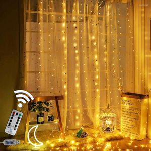 Strings 3m USB LED String Fairy Lights Ano Garland Curtain Lamp Bedroom Holida de casamento Decoração de Natal 2023 Decoração de quarto