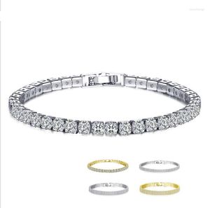 Link Bracelets 2023 One Row Three Rows Full Of Diamond Zircon Crystal From Fashion Ladies Bracelet Gifts Christmas