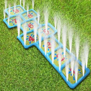 Party Balloons Inflatable Water Spray Number Pad Summer Children Kids Outdoor Pool Beach Lawn Play Square Grid Mat 230111