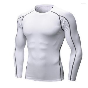 Magliette da uomo uomo compressione camicia da corsa fitness a maniche lunghe a manica lunga allenamento jogging acido sportivo asciutto rapido