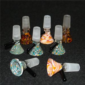 Heady Colored Smoking herb slide glass bowls 10mm 14mm 18mm funnel filter bowl for Bongs and Ash Catcher