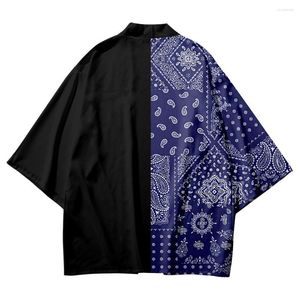 Roupas étnicas homens homens caju flores kimono cardigan streetwear menino meninas túnica japonesa yukata moda praia de retchwork haori camisa