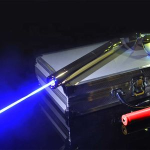 Latarki pochodnie czyste miedziane mocne płonące niebieski laser 445NM 10000M Laser Torch 450nm Fasolne Latarstwa Zapalanie się z 5 -gwiazdkową czapką 0109