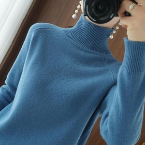 Women's Sweaters Turtleneck Pullover Fall/winter 2023 Cashmere Sweater Women Pure Color Casual Long-sleeved Loose Bottoming Women's