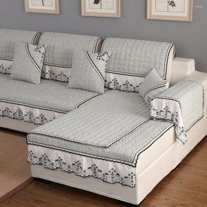 Chair Covers High Quality Fashion Linen Sectional Sofa Cover Four Seasons Universal Couch For Sofas Lace Cushion Pillowcase