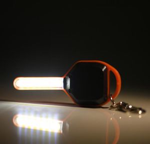 Nyckelring LED -lampor Portable Mini Cob Key Shape Lamp Creative Noely Keyring Torch Outdoor Lighting Camping Fishing Torch Lamps