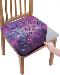 Chair Covers Butterfly Abstract Purple Elasticity Cover Office Computer Seat Protector Case Home Kitchen Dining Room Slipcovers