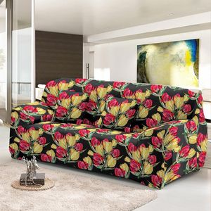 Sandalye kapakları Beebeumfic Floral Sofa Cover 1/2/3/4 Seater Salon Odası Çıkarılabilir Lüks Kombinasyon Elastik Slipcover Streç