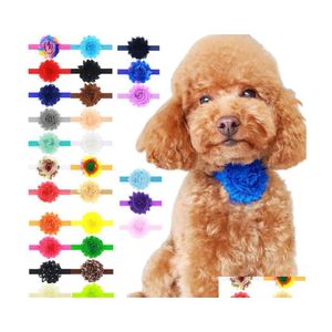 Dog Apparel Wholesale 50/100 Pc Bow Tie Bk Pet Grooming Supplies For Small Neckties Wedding Party Puppy Bowties Collar Drop Delivery Dhzut