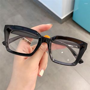 Occhiali da sole 1PC Occhiali da lettura quadrati oversize Uomo Donna Occhiali da vista con presbiopia ad alta definizione con montatura grande portatile Diottrie 0- 3,00 Gafas