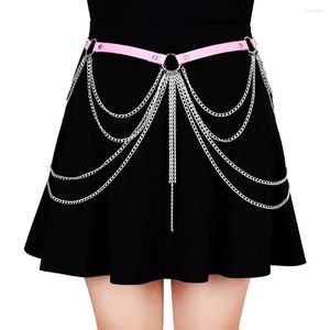 Belts Sexy Lingerie Skirt Body Harness Leather Chain On Waist Belt Female Punk Style Strap Rave Dance Jewelry Decoration