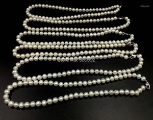 Choker grossist 6 Antal 7-8mm White Real Pearl Necklace