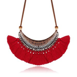 Catene Trendy Retro Ethnic Bohemian Nappa Pendenti Collana vintage Moda Donna Velvet Chain Choker Boho Party Jewelry T