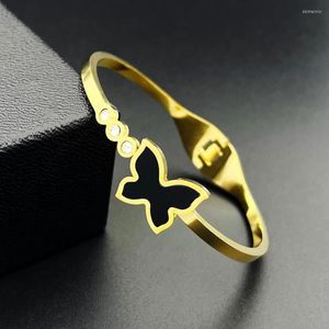 Bangle Delicia King Men's And Women's Personality Stainless Steel Charm Bracelet Butterfly Shaped Casual Simple Jewel