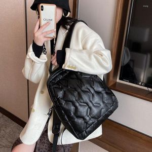 Backpack Down Down Cotton Feminino Bakpack Winter Unissex Backpacks de grande capacidade para adolescentes Moda Moda Bag Casual Men laptop