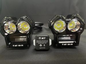 Motorcycle lighting Intelligent follow-up system Headlight Fog Lights with Motorcycle LED 3Strobe Beam driving Motorbike Spot Head Lamps W/Wiring Harness