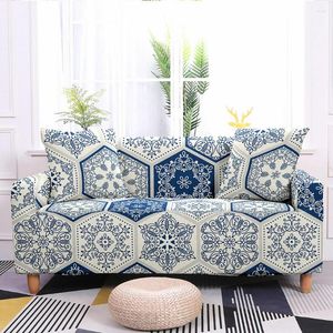 Chair Covers Elastic Sofa Cover For Living Room Mandala Chaise Lounge Sectional Couch Corner Slipcover 1/2/3/4 Seaters