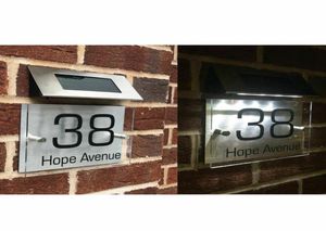 House Sign Plaques Door Number Personalised Name Plate Address Solar Light Acrylic Other Hardware6207492