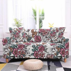 Chair Covers Leaves Elastic Sofa Cover Flowers Stretch Floral Print Couch For Living Room Funda Protector Slipcover 1/2/3/4 Seater