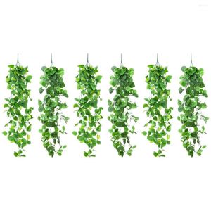 Decorative Flowers Fake Vines Hanging Ivy Artificialdecor Garland Leaf Vine Green Greenery Leaves Room Faux Planter Favor Party Greeny Wall