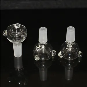 hookahs 120mm Wax Dabbers 10mm 14mm Glass Bowl With Handle Bong Tobacco Bowl Piece For Glass Beaker Bongs