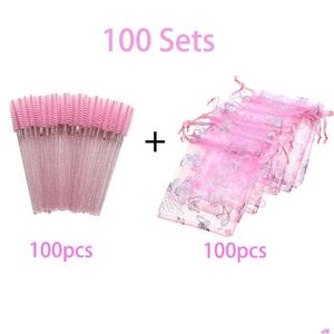 False Eyelashes 300/200/100/50 Sets Pink Eyelash Bag Colorf Butterfly Eye Lashes Packaging Box Beauty Gift Baggies Wholesale Lash Dr Dhneg