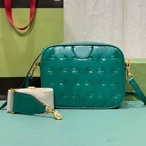 Mała pikowana torba z klapką Kobiety Crossbody Torba na ramię na aparat Projektant Torebki na zakupy Torebka Skórzany haft ze sprzętem Mini torby na ramię Nylonowy pasek 728309 702234