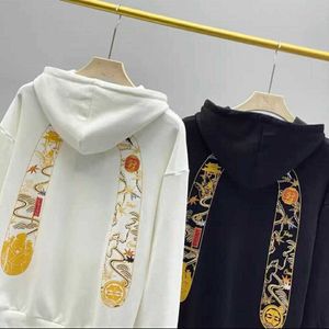 Men's Hoodies Sweatshirts 22 Spring and Autumn Winter Fu Shenchao Brand Stamping Large M Print Loose Round Neck Pullover Cotton Couple Hoodie T230110