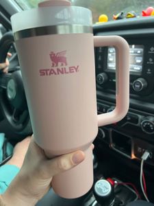 stanley 40oz stainless steel tumbler with Logo handle lid straw big capacity beer mug water bottle powder coating outdoor camping cup vacuum insulated drinking 0111