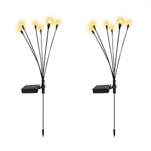 Lâmpadas de chão Jardim solar leve à prova d'água Led Swing Lawn 6/8 SMD Lamp Firefly Mini para Courtyard Decor Landscape Outdoor