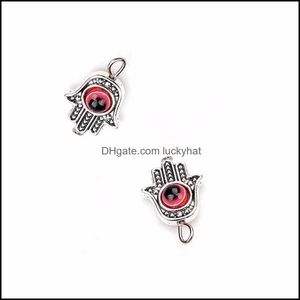 Charms 50st Turkish Hamsa Hand Blue Evil Eye Pendant för smycken som gör resultat 19x12mm 206 W2 Drop Delivery Components Dhlry