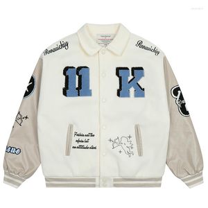 Herrjackor Retro Racing jacka Herr Kvinnor Y2k Vår Höst Racer Baseball Par Broderi Mode Streetwear HipHop Rock Kläder