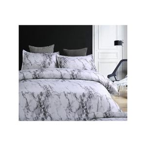Bedding Sets Marble Pattern Duvet Er Set 2/3Pcs Bed Twin Double Queen Quilt Linen No Sheet And Filling Drop Delivery Home Garden Tex Dhlmr