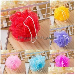 Spazzole da bagno Spugne Scrubbers Pure Color Ball Net Confortevole Mti Bubble Flower Mas Detergente Prodotti per il bagno 150Pcs T5 Dhgarden Dhehk