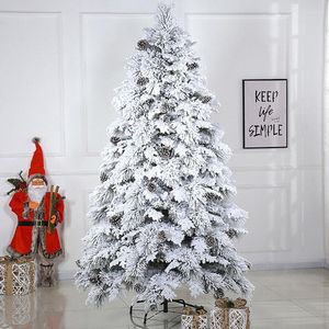 Рождественские украшения фестиваль декоры декора симуляция снежного дерева с сосновыми конусами