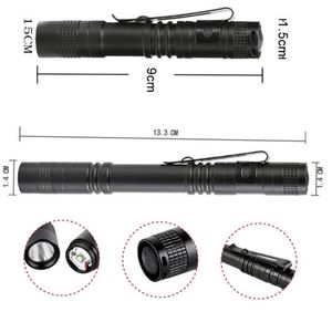 Mini Tortale portatile Flashlight 1200lm Lampada per torcia super luminosa Light Penna di emergenza esterna con clip