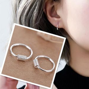 Hoop Earrings 8/10/12Mm Stainless Steel For Men Women Small Circle Metal Ball Anti-Allergic Ear Buckle Rock Hip Hop Jewelry