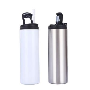 Sublimering 20oz rak tumbler halmlocks tumbler halm sippy cup mager tumbler värme överföring mugg vatten flaska resemugg bysea fy5203 ss0112